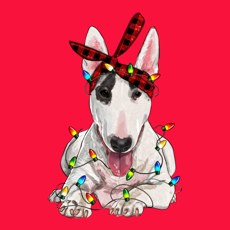 Bull Terrier With Christmas Lights Classic Tee by RanaPortraitStore | Teevron
