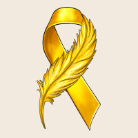 Childhood Cancer Ribbon With Feather Zipper Hoodie | Teevron