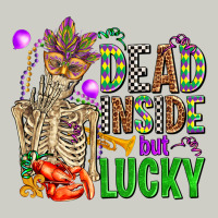 Mardi Gras Dead Inside But Lucky  With Skeleton Heavyweight Hoodie | Teevron
