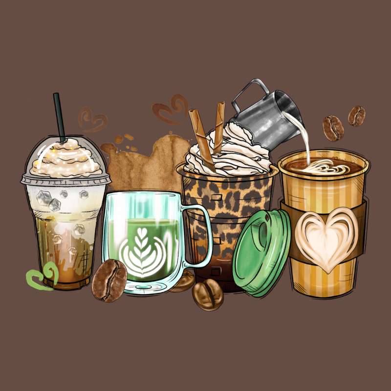 Latte Coffee Cups Long Sleeve Tee by Zillion Design Studio | Teevron