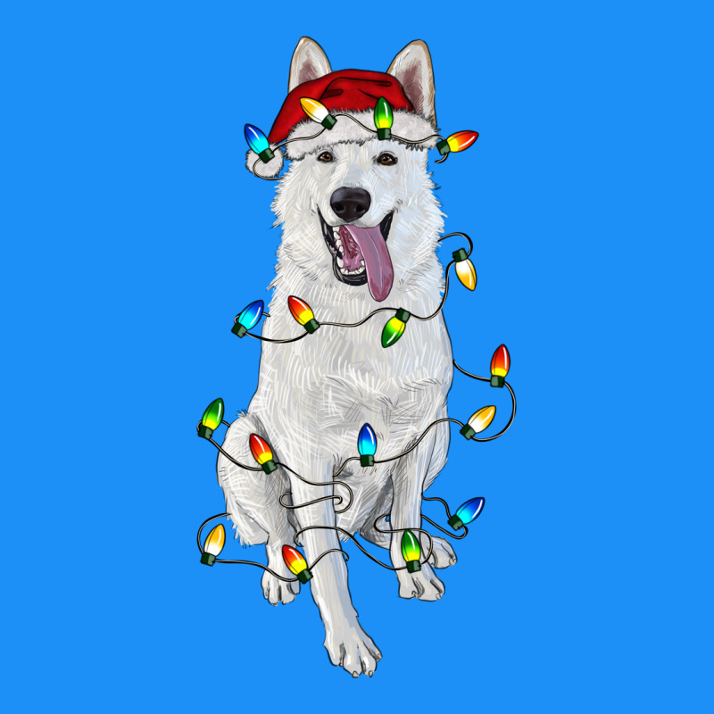 Christmas White Shepherd With Christmas Lights Classic Tee by RanaPortraitStore | Teevron