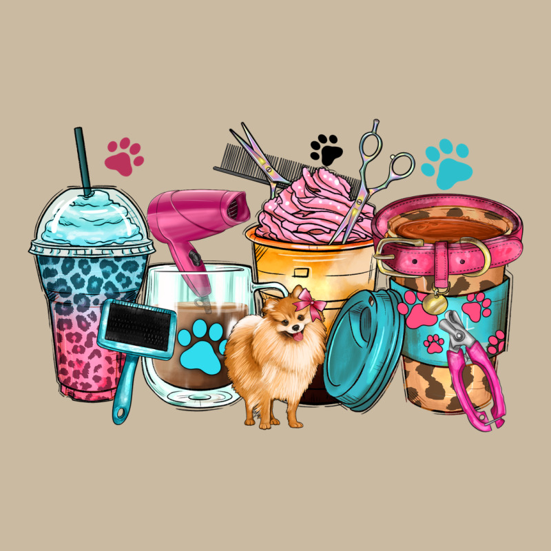 Pet Groomer Coffee Cups Long Sleeve Tee by Zillion Design Studio | Teevron
