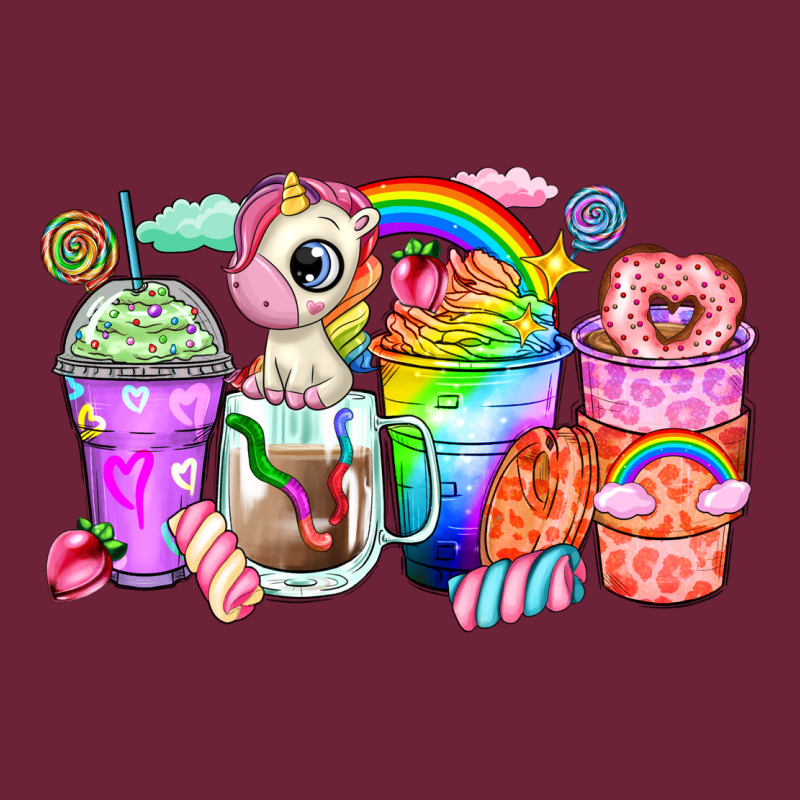 Unicorn Coffee Cups Long Sleeve Tee by Zillion Design Studio | Teevron