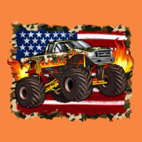 American Flag Monster Truck Premium Sweatshirt | Teevron