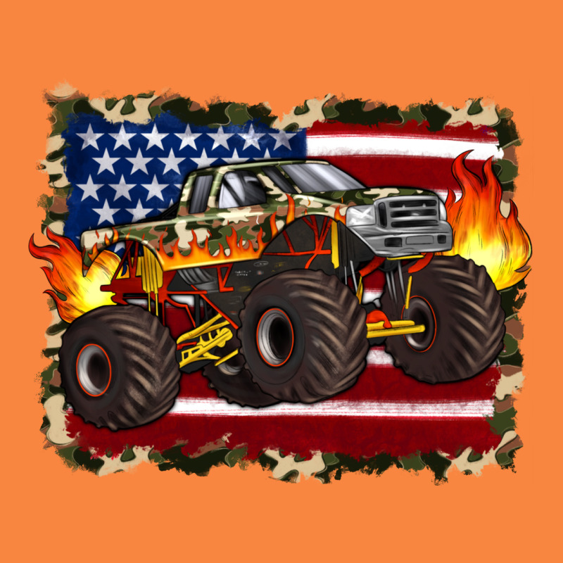 American Flag Monster Truck Premium Sweatshirt by Artiststas | Teevron