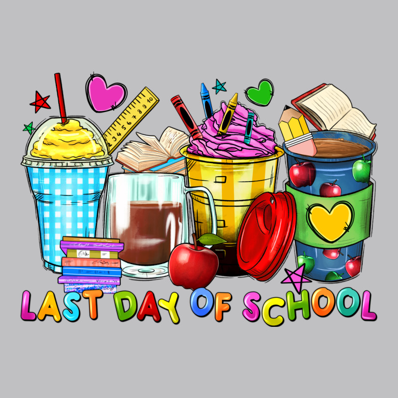 Last Day Of School Coffee Cups Long Sleeve Tee by Zillion Design Studio | Teevron