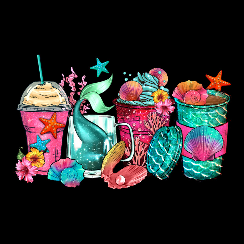 Mermaid Tail Coffee Cups Long Sleeve Tee by Zillion Design Studio | Teevron