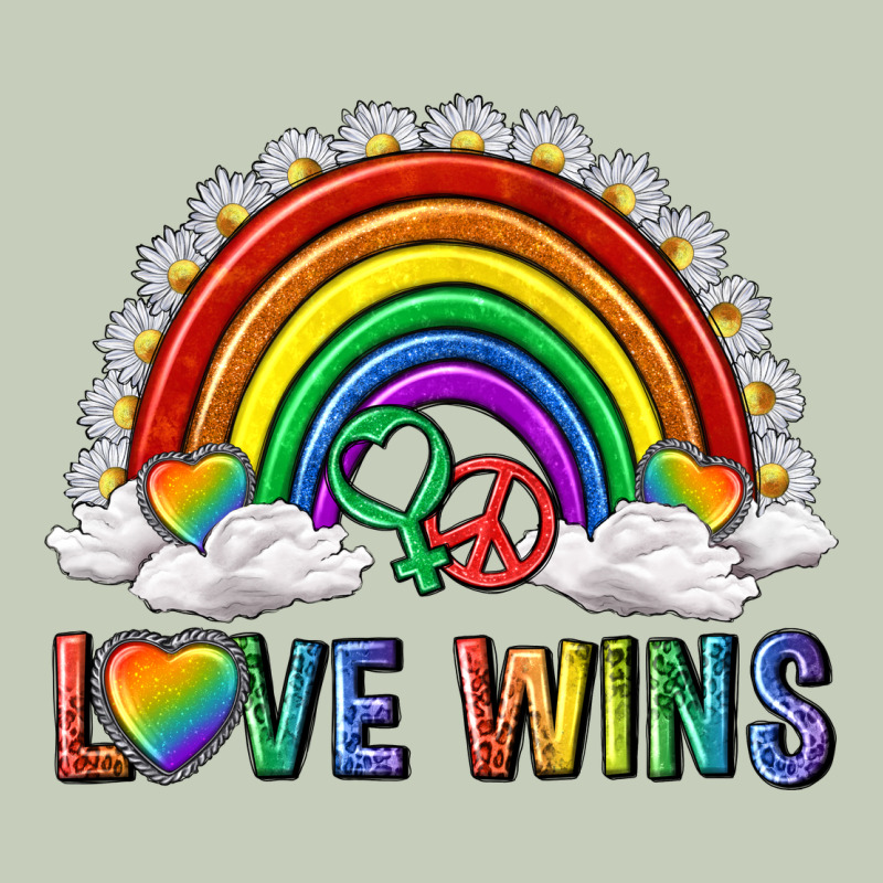 Love Wins With Daisy And Heart Long Sleeve Tee by texasbilliewilder | Teevron