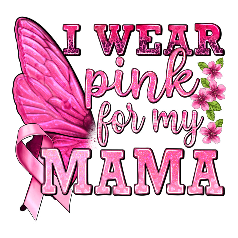 I Wear Pink For My Mama With Butterfly Zipper Hoodie by texasbilliewilder | Teevron