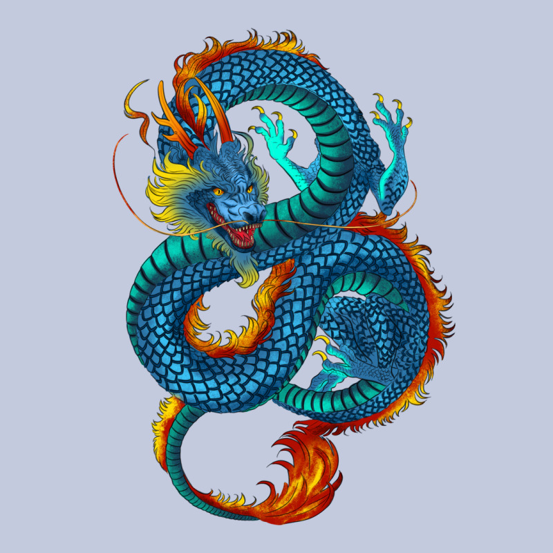 Blue Dragon Long Sleeve Tee by RanaPortraitStore | Teevron
