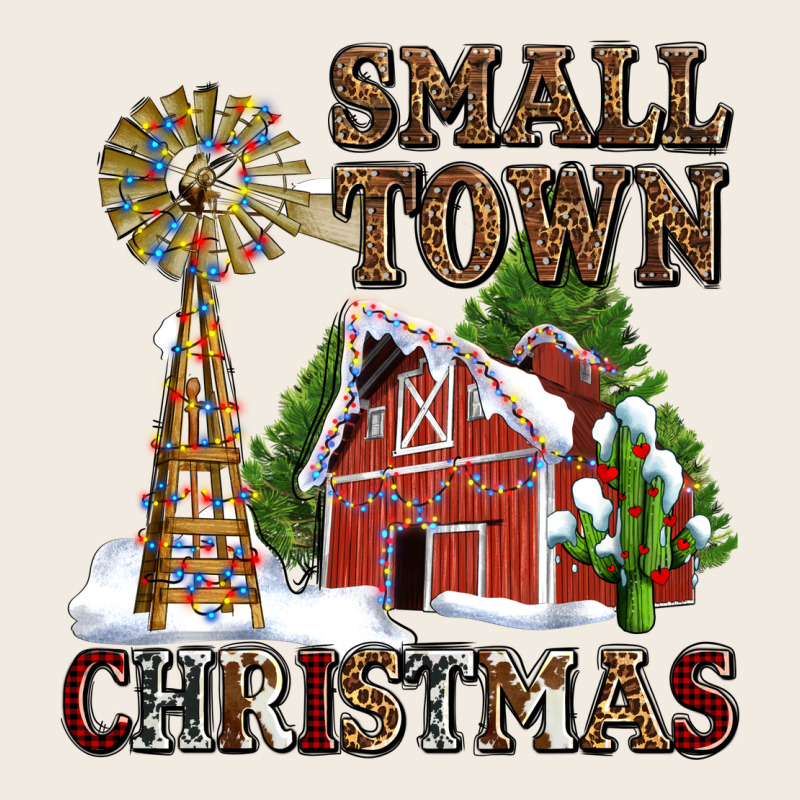 Small Town Christmas With Barn And Cactus Premium Sweatshirt by AdoDesignShop | Teevron
