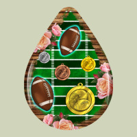 American Football And Western Roses Teardrop Heavyweight Hoodie | Teevron
