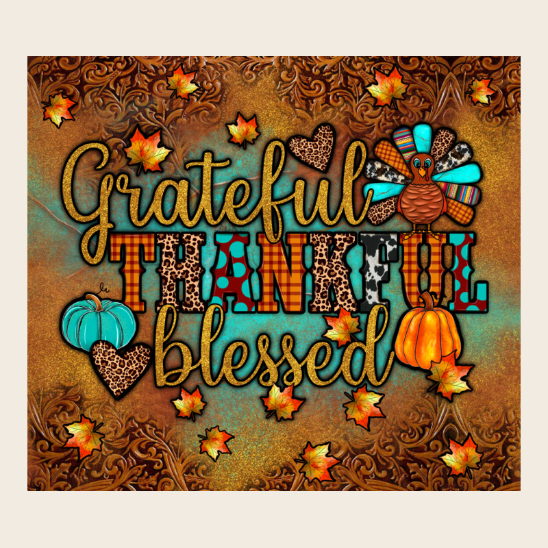 Grateful Thankful Blessed Turkey Premium Sweatshirt by JahusDesignShop | Teevron