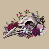 Boho Floral Raven Skull Long Sleeve Tee | Teevron