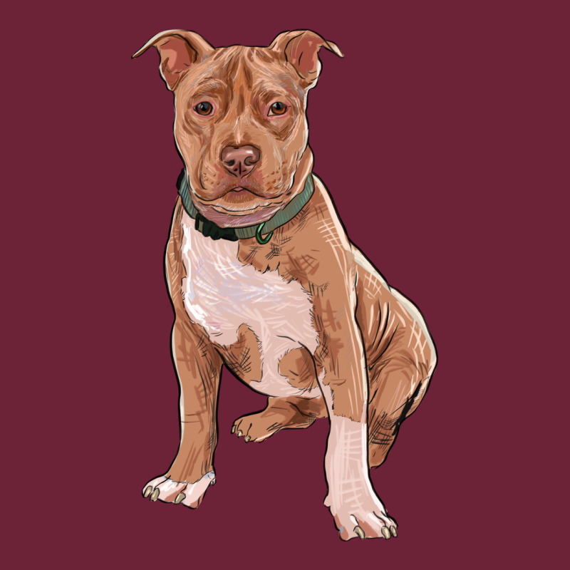 Brown Pitbull Long Sleeve Tee by RanaPortraitStore | Teevron