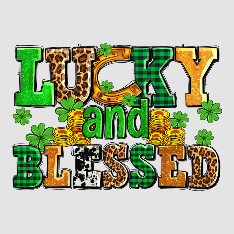 Lucky And Blessed With Coins And Shamrocks Premium Sweatshirt by AdoDesignShop | Teevron