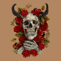 Bull Human Skull With Roses Long Sleeve Tee | Teevron