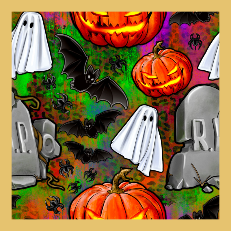 Halloween Ghost And Headstone Seamless Pattern Premium Sweatshirt by BundleAndBundleShop | Teevron