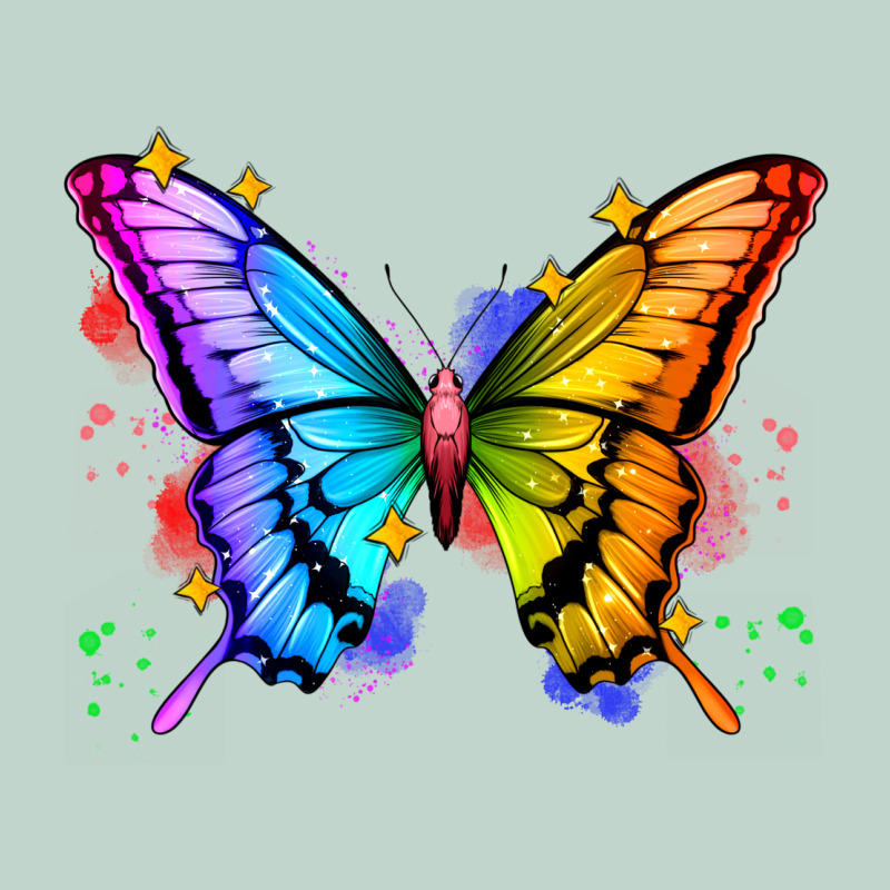 Rainbow Butterfly Zipper Hoodie by Zillion Design Studio | Teevron