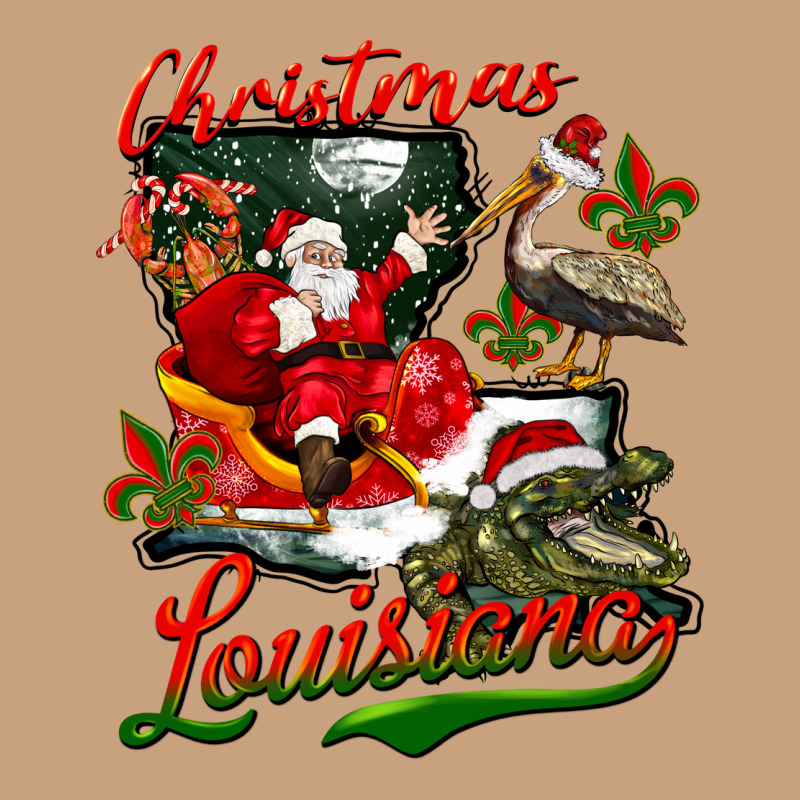 Louisiana Christmas With Santa Vintage Tee by BarkalooDesign | Teevron