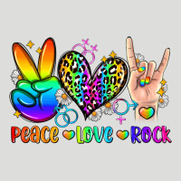 Peace Love Rock Zipper Hoodie | Teevron