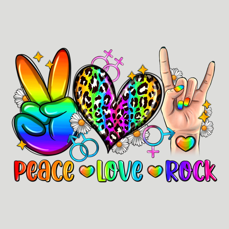 Peace Love Rock Zipper Hoodie by Zillion Design Studio | Teevron