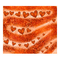 orange glitter heart | Teevron