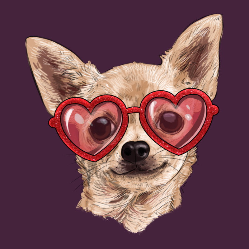 Chihuahua Dog With Love Glasses Long Sleeve Tee by RanaPortraitStore | Teevron