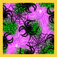 Halloween Spider Green Leopard Seamless Pattern Premium Sweatshirt | Teevron