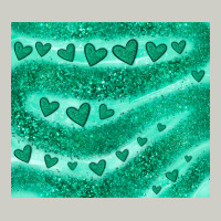 Green Glitter Heart Heavyweight Hoodie | Teevron