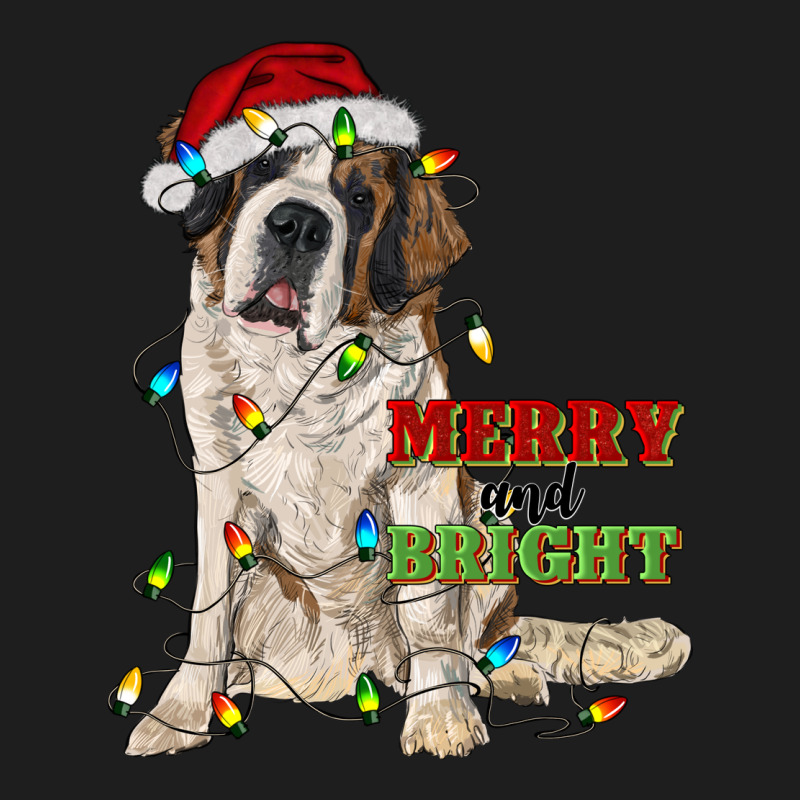 Merry And Bright Saint Bernard Classic Tee by RanaPortraitStore | Teevron