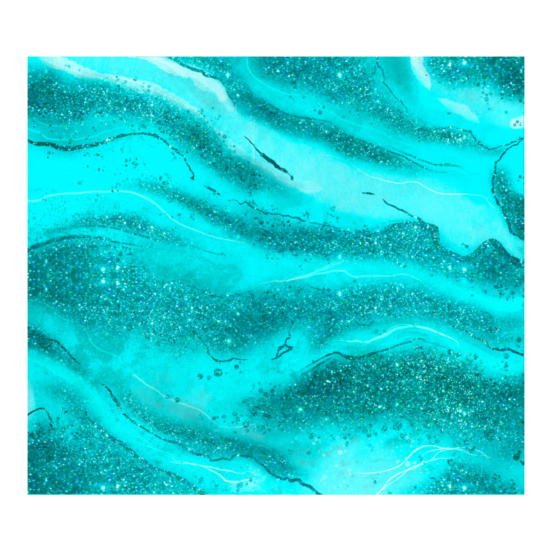 Turquoise Glitter Heavyweight Hoodie by JahusDesignShop | Teevron