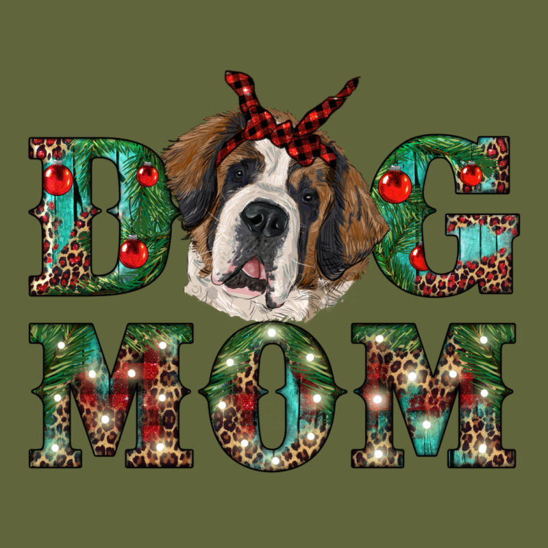 Christmas St. Bernard Dog Mom Classic Tee by RanaPortraitStore | Teevron