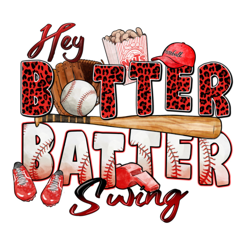 Hey Batter Batter Swing Baseball Long Sleeve Tee by Zillion Design Studio | Teevron