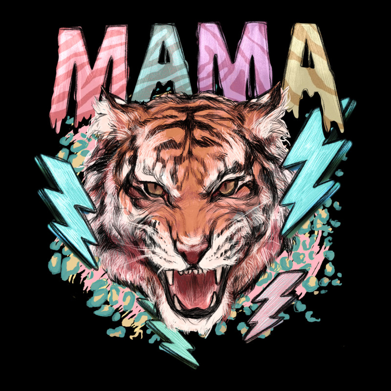 Mama Tiger Lightning Bolt Urban Hoodie by NancyCooperArtShop | Teevron