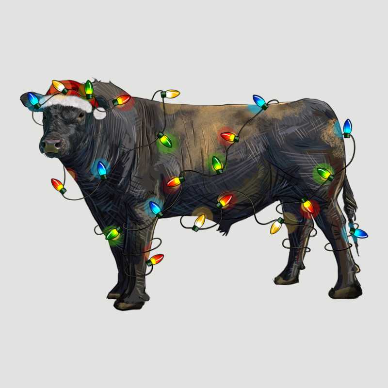 Christmas Black Angus Bull With Christmas Lights Classic Tee by RanaPortraitStore | Teevron