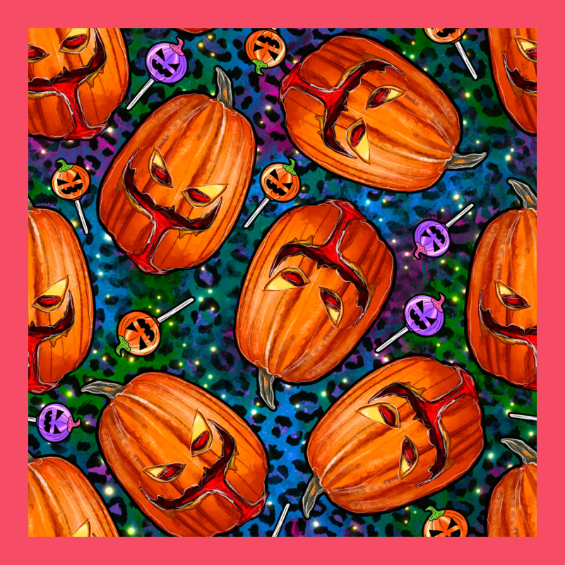 Halloween Pumpkin And Candy Seamless Pattern Premium Sweatshirt by BundleAndBundleShop | Teevron
