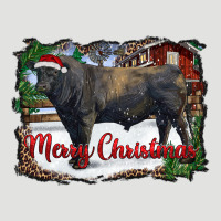 Merry Christmas Black Angus Bull And Farm Classic Tee | Teevron