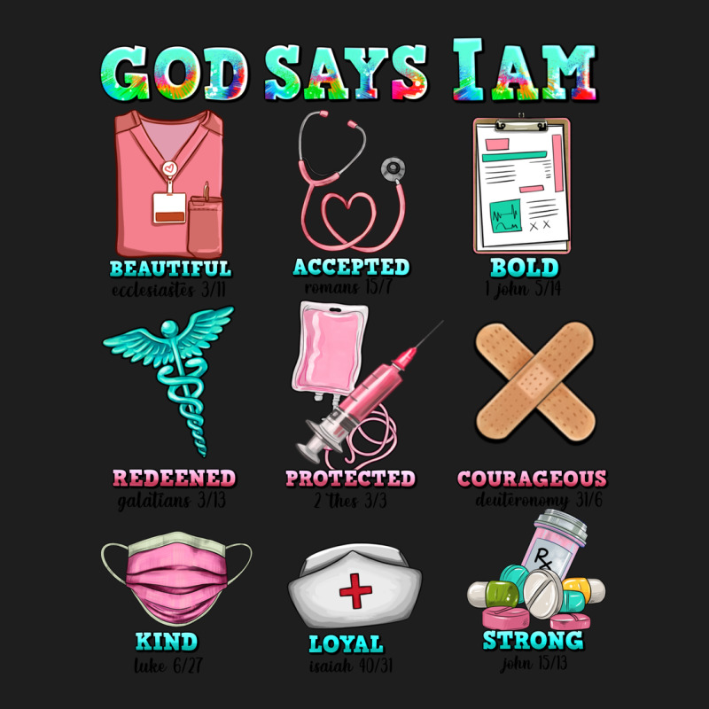 Nurse God Says I Am  Nurse Elements Heavyweight Hoodie by AdoDesignShop | Teevron