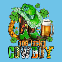 One Lucky  Cowboy With Hat And Boots Premium Sweatshirt | Teevron