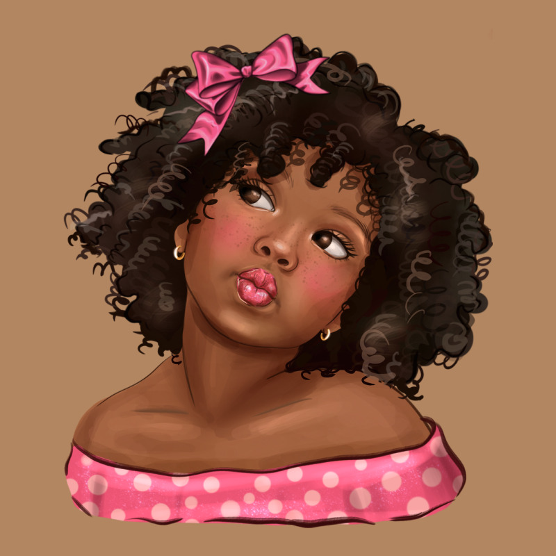 Afro Black Girlchild Kiss With Bow Long Sleeve Tee by texasbilliewilder | Teevron