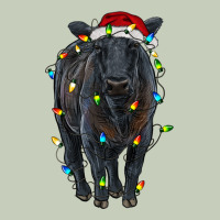 Christmas Black Angus Cattle With Lights Classic Tee | Teevron