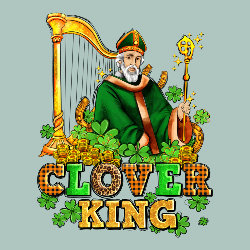 St Patricks Clover King  With Shamrocks Premium Sweatshirt by AdoDesignShop | Teevron