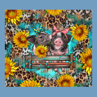 Baby Pigs With Leopard Cowhide And Sunflowers Urban Heavy Tee | Teevron