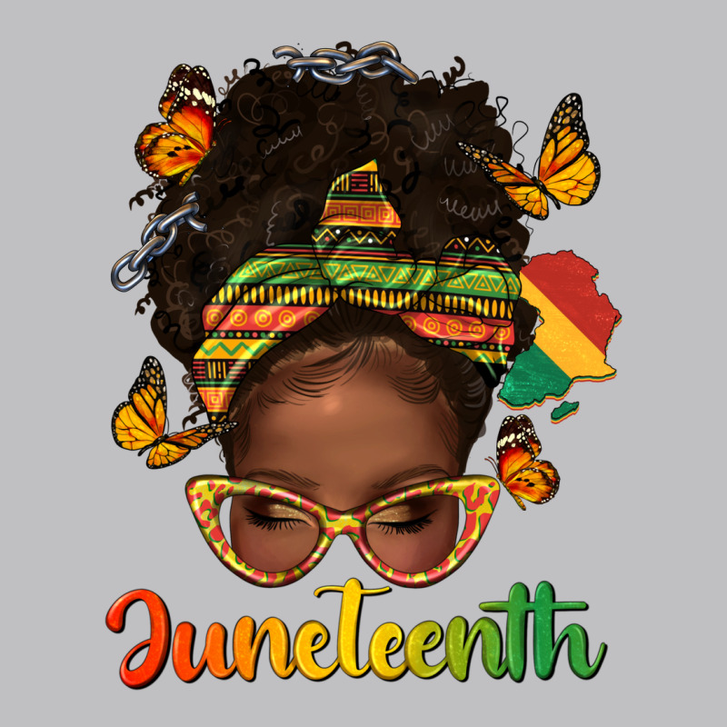 Afro Messy Bun Juneteenth Long Sleeve Tee by texasbilliewilder | Teevron