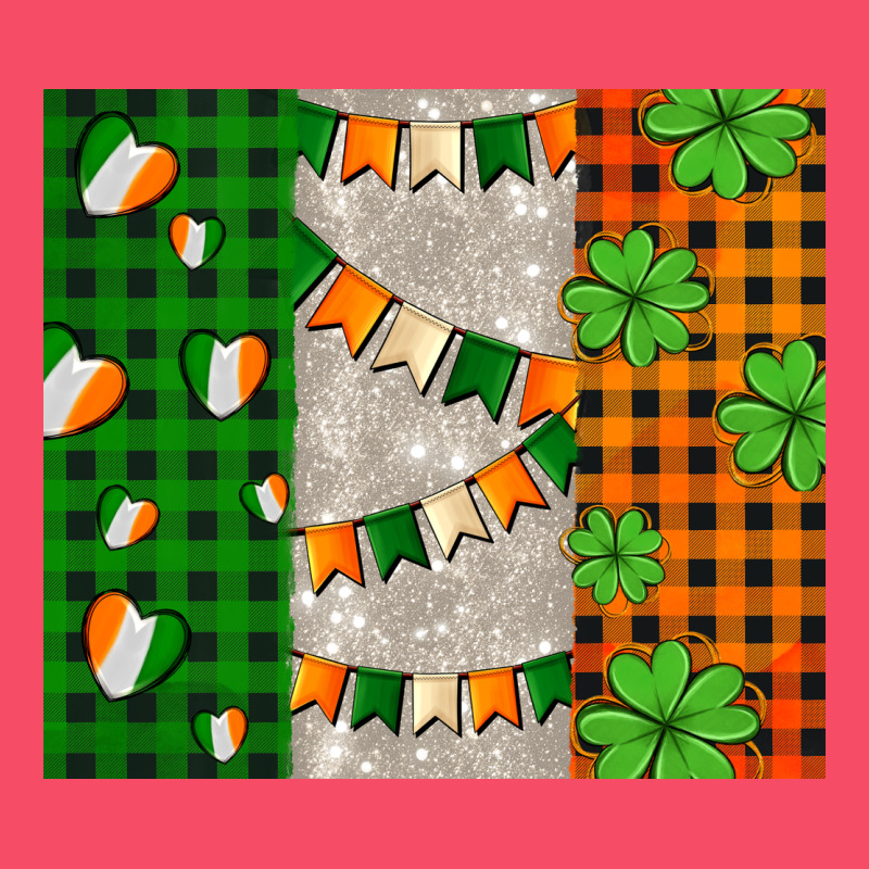 Irish Flag With Shamrocks And Heart Premium Sweatshirt by AdoDesignShop | Teevron