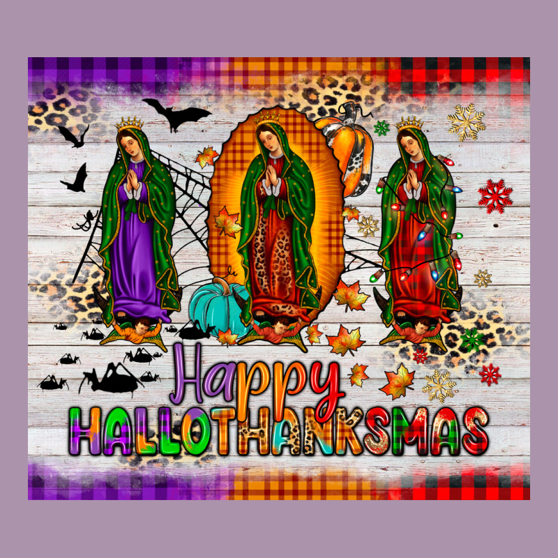 Our Lady Of Guadalupe Happy  Hallothanksmas Tumbler Heavyweight Hoodie by JahusDesignShop | Teevron