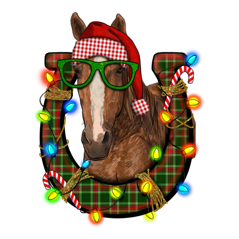 Christmas Horseshoe With Horse Zipper Hoodie by RanaPortraitStore | Teevron