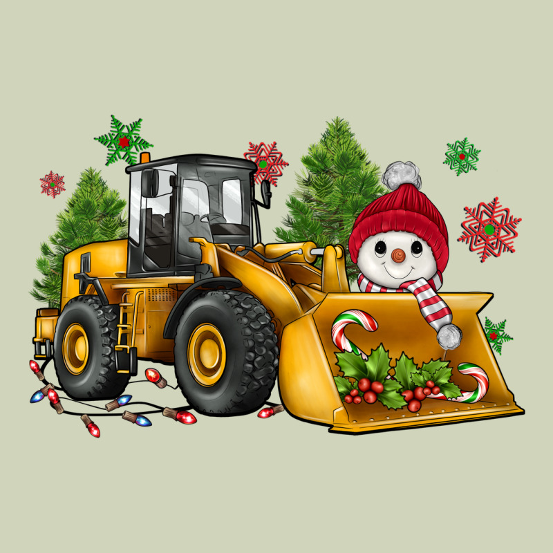 Christmas Bulldozer Snowman Heavyweight Hoodie by JahusDesignShop | Teevron