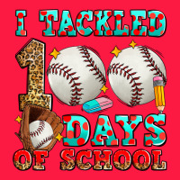 I Tackled 100 Days Of School Baseball Zipper Hoodie | Teevron